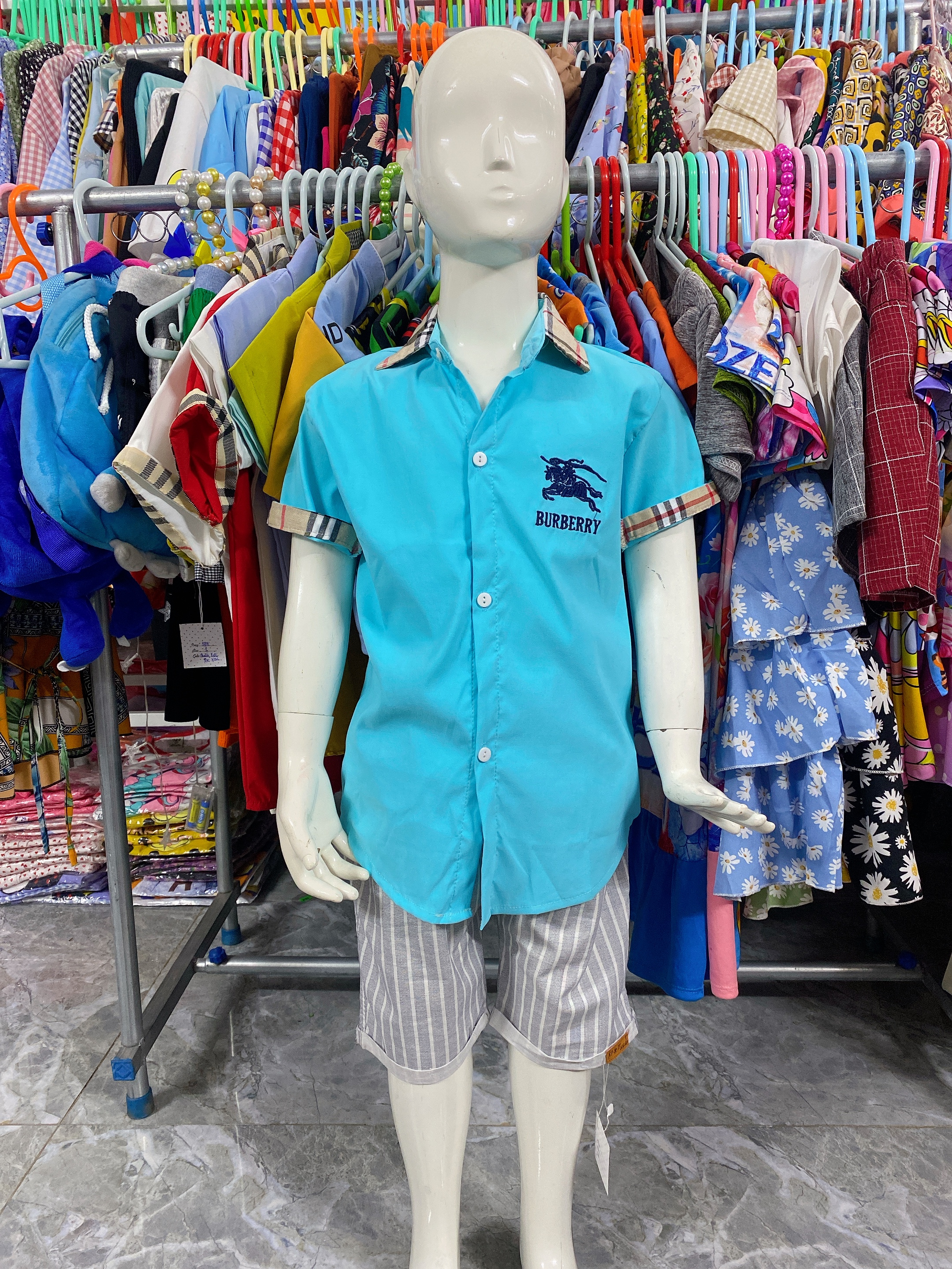 Quần Bé Trai Size 8,5-18Kg, 9 Tháng Đến 4 Tuổi Xám Sọc Trắng Có 2 Túi, Quần Short, Quần Jean Đùi Thun Co Giãn