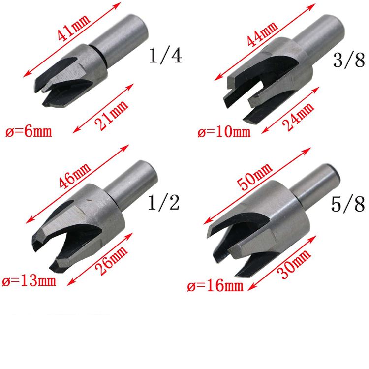 Bộ 8 mũi khoan lỗ tròn lấy nút gỗ Φ6MM-Φ16MM
