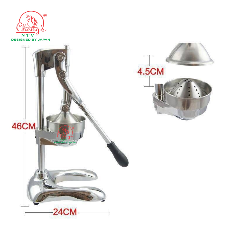 Máy ép trái cây Inox 304 bằng tay cỡ lớn Juicer, tỷ lệ vắt 98%, trọng lượng 6kg | Hàng nhập khẩu