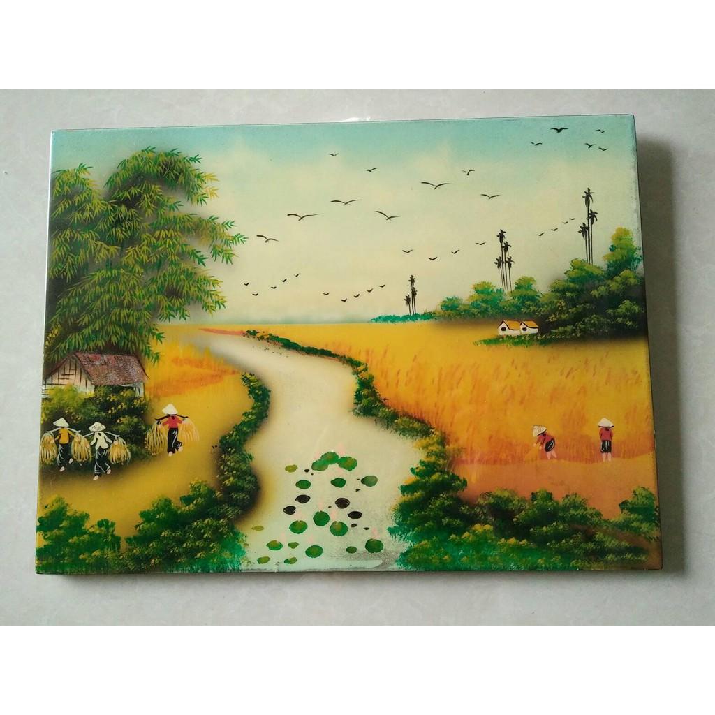 Tranh Sơn Mài Đồng Quê 30x40