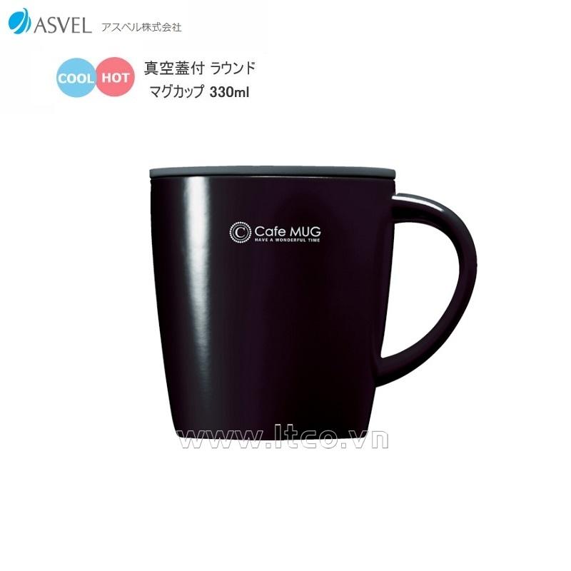 Cốc inox giữ nhiệt Asvel Cafe Mug 330ml thích hợp dùng để giữ nóng/lạnh khi uống trà,caffe,ngũ cốc,sữa - Nội địa Nhật Bản