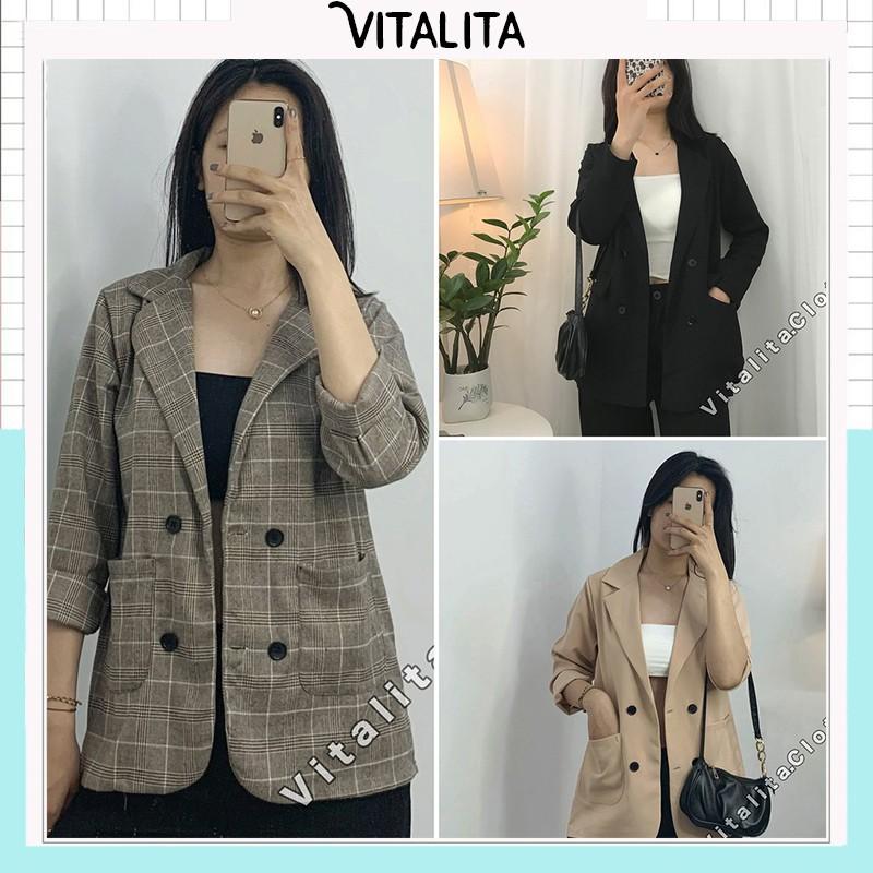 Áo vest nữ Blazer phong cách Hàn Quốc - Kiểu áo Vest nữ khoác ngoài cực xinh