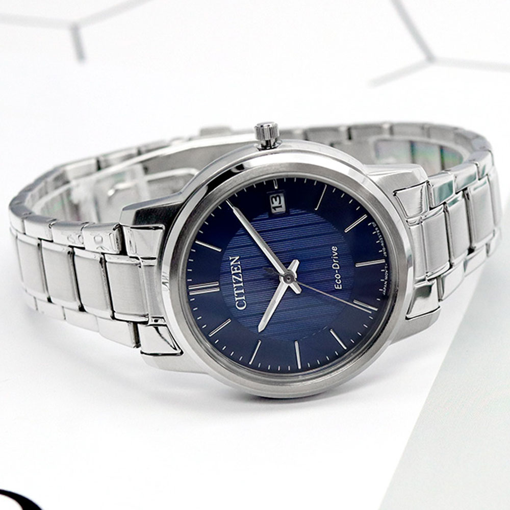 Đồng Hồ Citizen Nữ Dây Kim Loại Máy Eco-Drive FE6011-81L - Mặt Xanh (33.3mm)