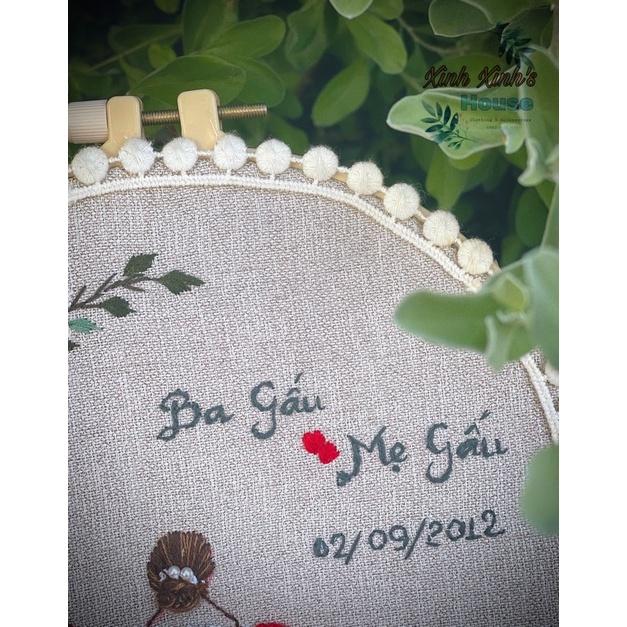 Tranh thêu tay decor làm quà tặng cực xinh