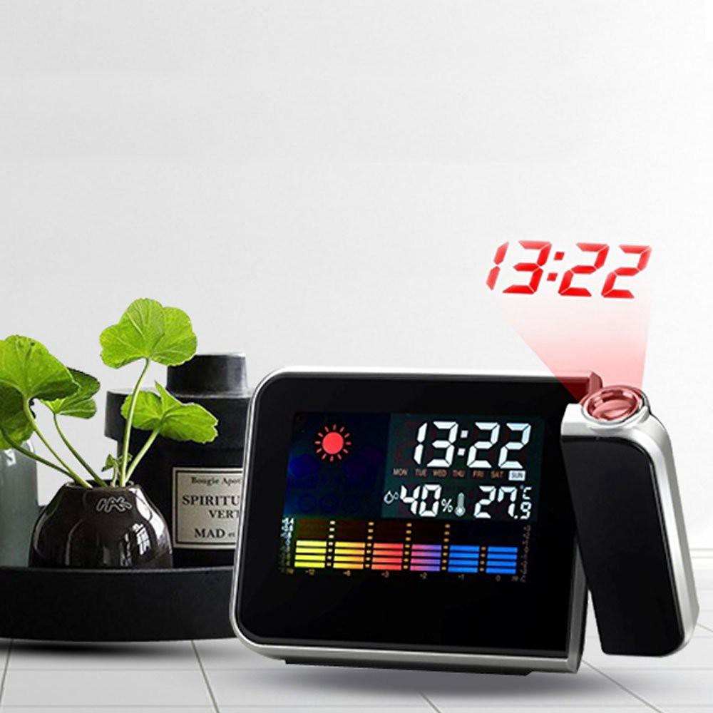 Đồng hồ báo thức đa chức năng, máy chiếu giờ lên tường, đo nhiệt độ, độ ẩm, lịch vạn niên - MSP8190