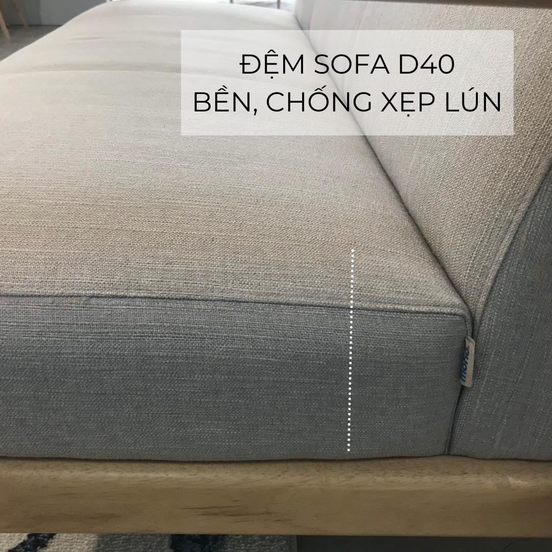 Ghế Sofa Gỗ Cao Su MOHO MILAN 902 (Màu Gỗ Tự Nhiên)