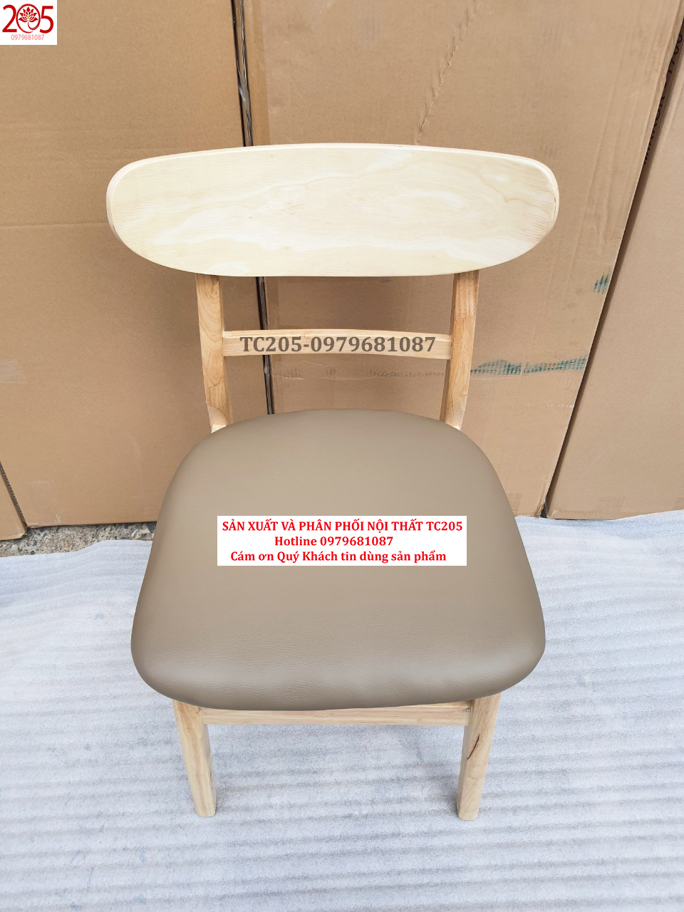 GHẾ GỖ CAO SU MANGO - 205 TC wooden chair