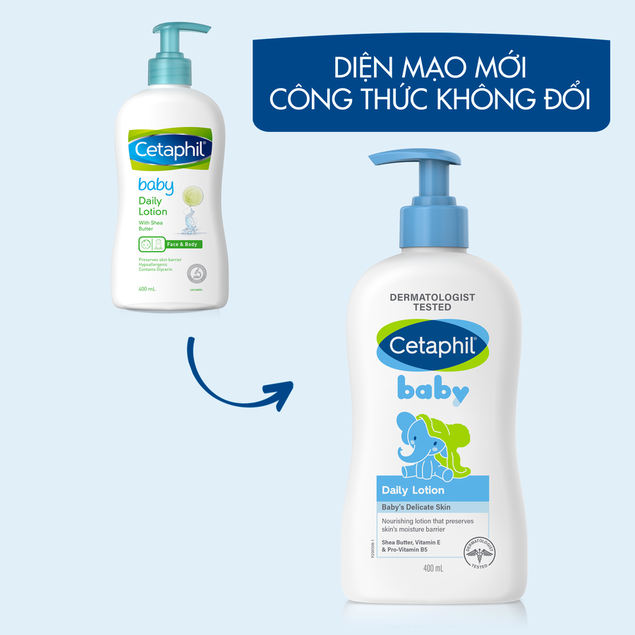 Sữa dưỡng ẩm cho bé Cetaphil Baby Daily Lotion 400ml, dịu nhẹ cung cấp độ ẩm, nuôi dưỡng làn da mềm mịn cho bé