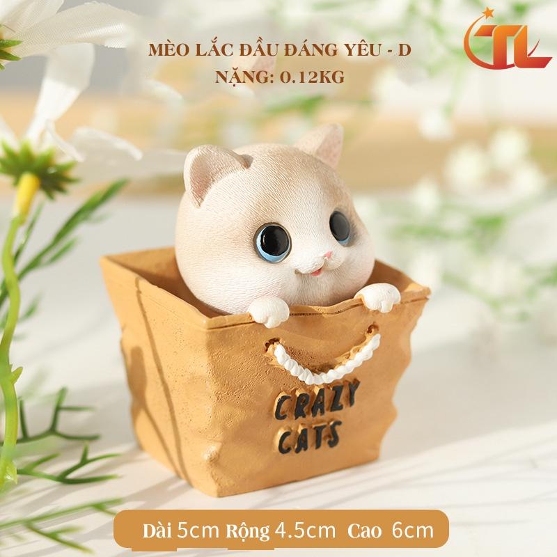 Mèo lắc đầu trang trí dễ thương - Crazy Cats