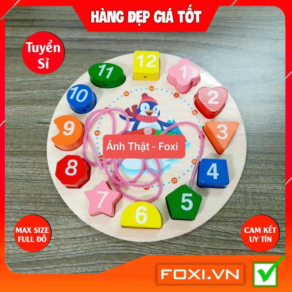 COMBO Đồ Chơi Gỗ Foxi-Đồ chơi trẻ em thông minh-xâu hạt làm toán Montessori-tay khéo léo-siêu rẻ