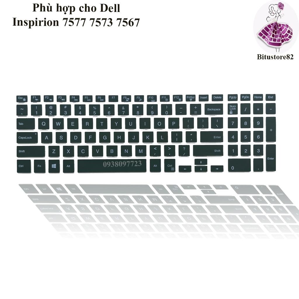 Ốp silicon phủ bàn phím dành cho laptop Dell Inspirion 7577, 7573, 7567