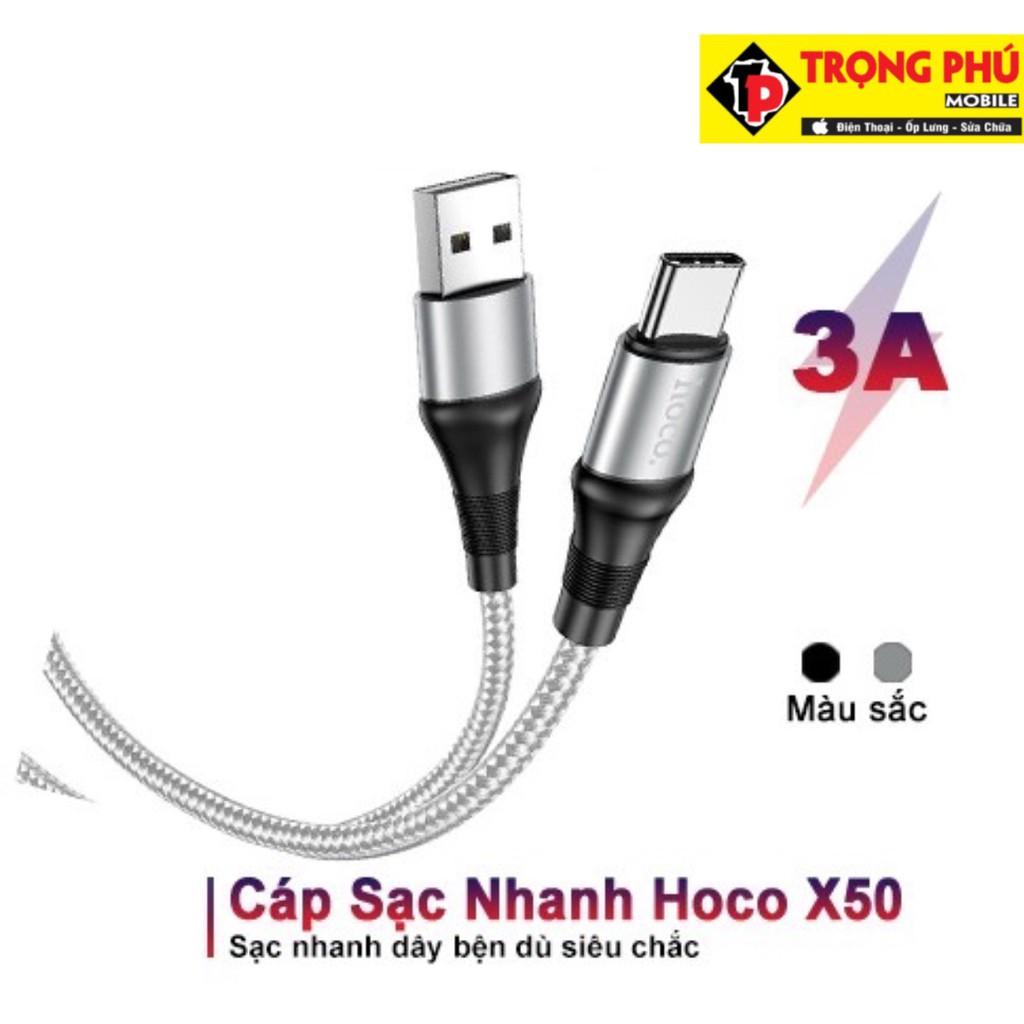 Cáp sạc nhanh 3A HOCO X50 - Hàng chính hãng - Dây cáp dù, siêu bền, cáp truyền dữ liệu