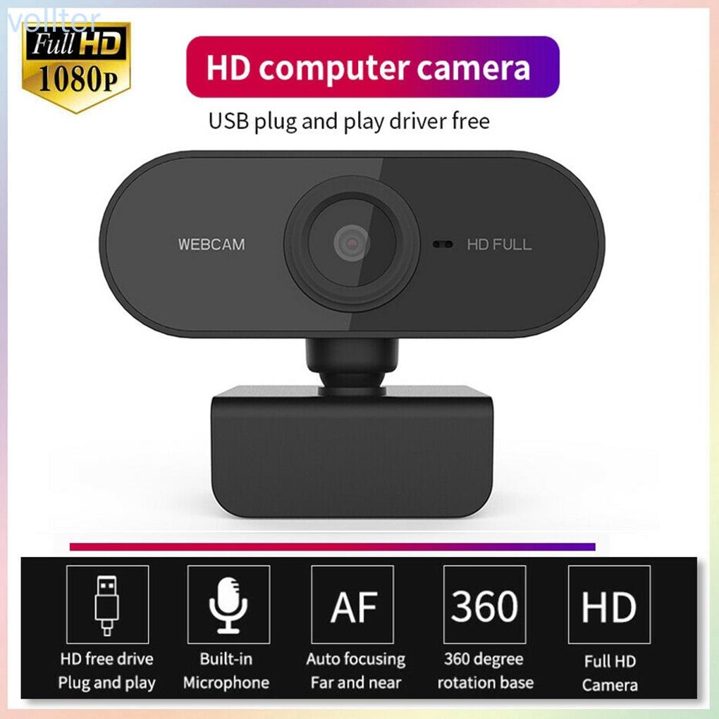 Webcam USB 1080P tự động lấy nét kèm micro cho máy tính