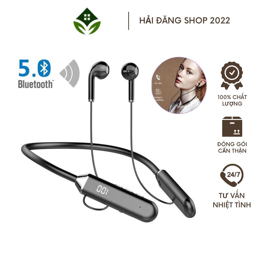 Tai Nghe Bluetooth Không Dây Đeo Cổ 5.2 nhét tai Led kỹ thuật số âm thanh hifi stereo không thấm mồ hôi thể thao gaming