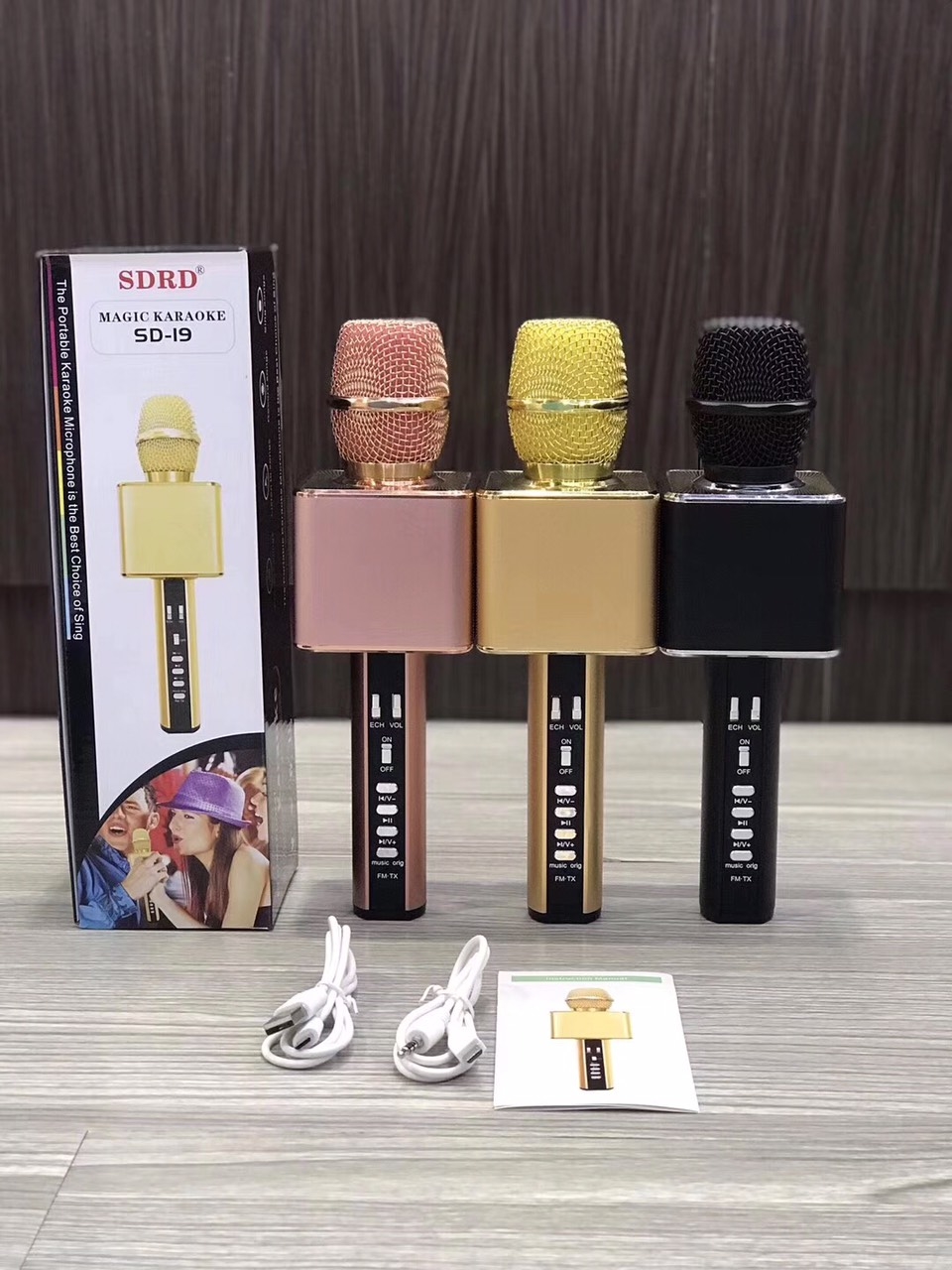 Micro karaoke kèm loa bluetooth SD-19 cao cấp