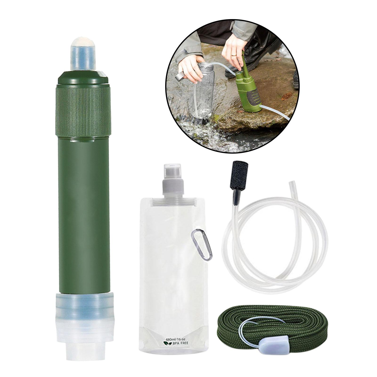 Compact Portable Outdoor Survival Water Filter Purifier Filtration, for Safe Outdoor Drinking