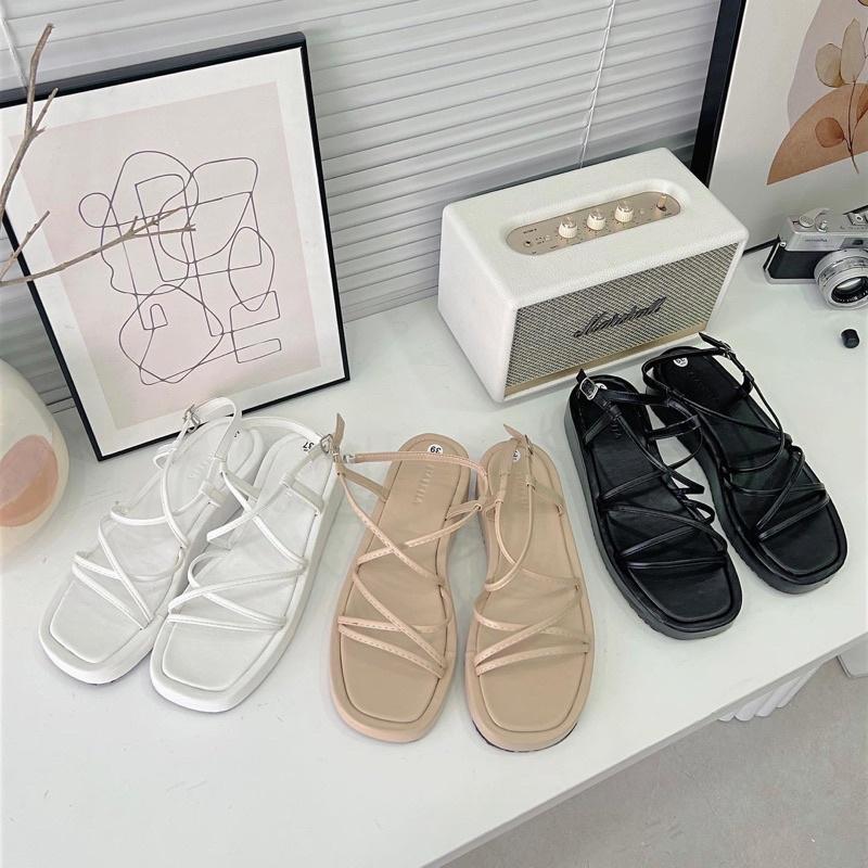 Giày sandal nữ ulzzang đế xuồng trơn 3p dây mảnh đế cao nữ Shoes Paradise SD06