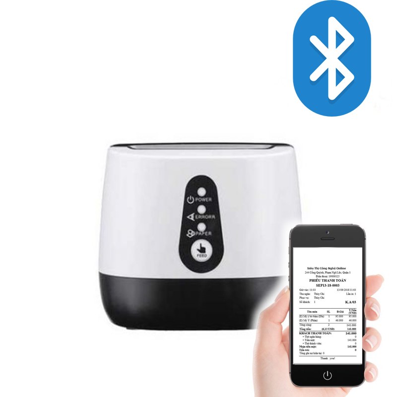 MÁY IN HÓA ĐƠN, IN BILL KẾT NỐI BLUETOOTH VỚI ANDROID & IOS GPRINTER ISH58 - HÀNG CHÍNH HÃNG