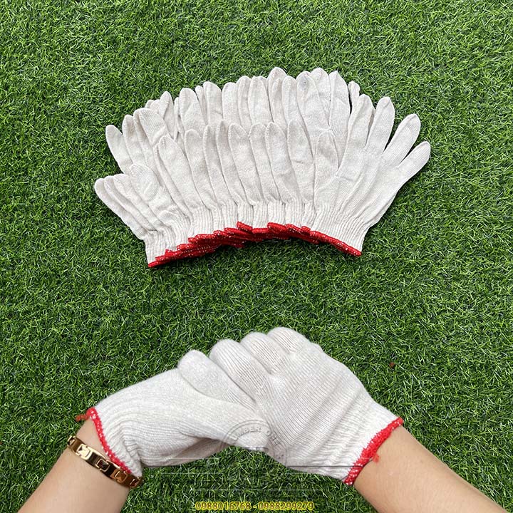 Combo10 đôi Găng tay sợi cotton trắng