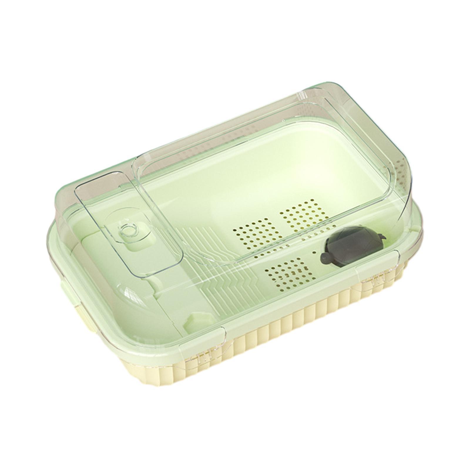 Turtle Tank Aquarium Reptile Tank Tortoises Case Accessories Terrapin Lake Reptile Habitats Turtle Habitat with Lid for Hermit  Terrapin