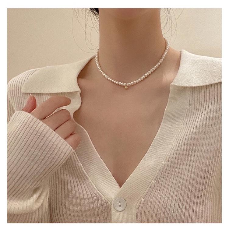 Vòng Cổ Size Hạt 6ly Màu Trắng Thời Trang, Dây Chuyền Vòng Cổ Ngọc Trai Nước Ngọt Tự Nhiên - Ngọc Trai Trường Thịnh