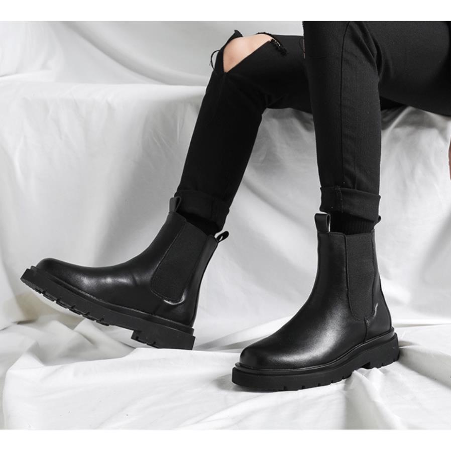 Hàng cao cấp BST Chelsea boots - Giày bốt da nam - Bốt cổ cao - tăng chiều cao 7 cm Vintage S1 new 2022