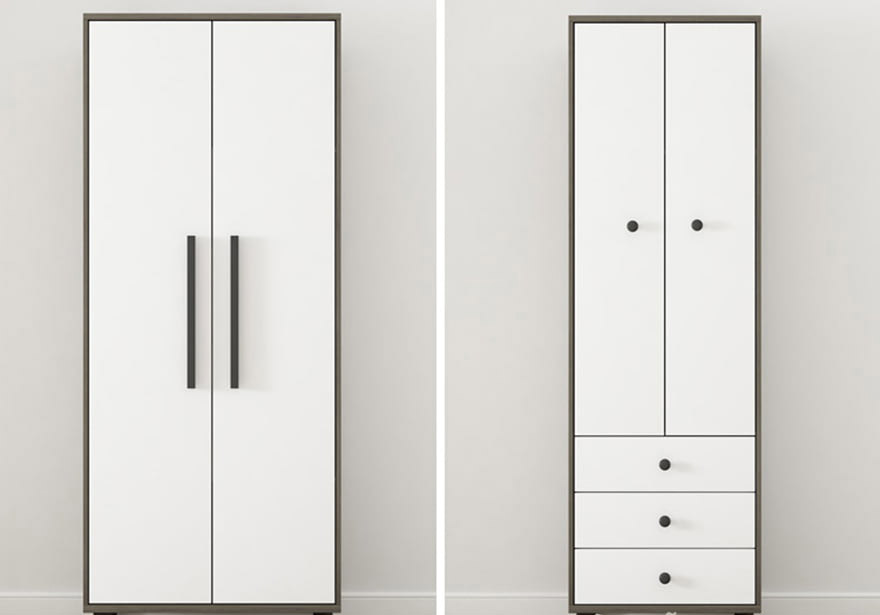 Combo 2 tủ quần áo gỗ công nghiệp kiểu dáng hiện đại