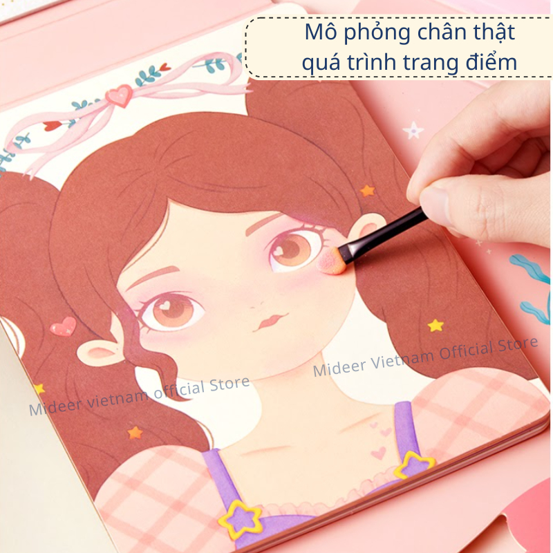 Bộ trang điểm thiết kế thời trang tổng hợp Mideer 3 trong 1 - Princess Fantasy Makeup - Dành cho bé gái từ 3 tuổi