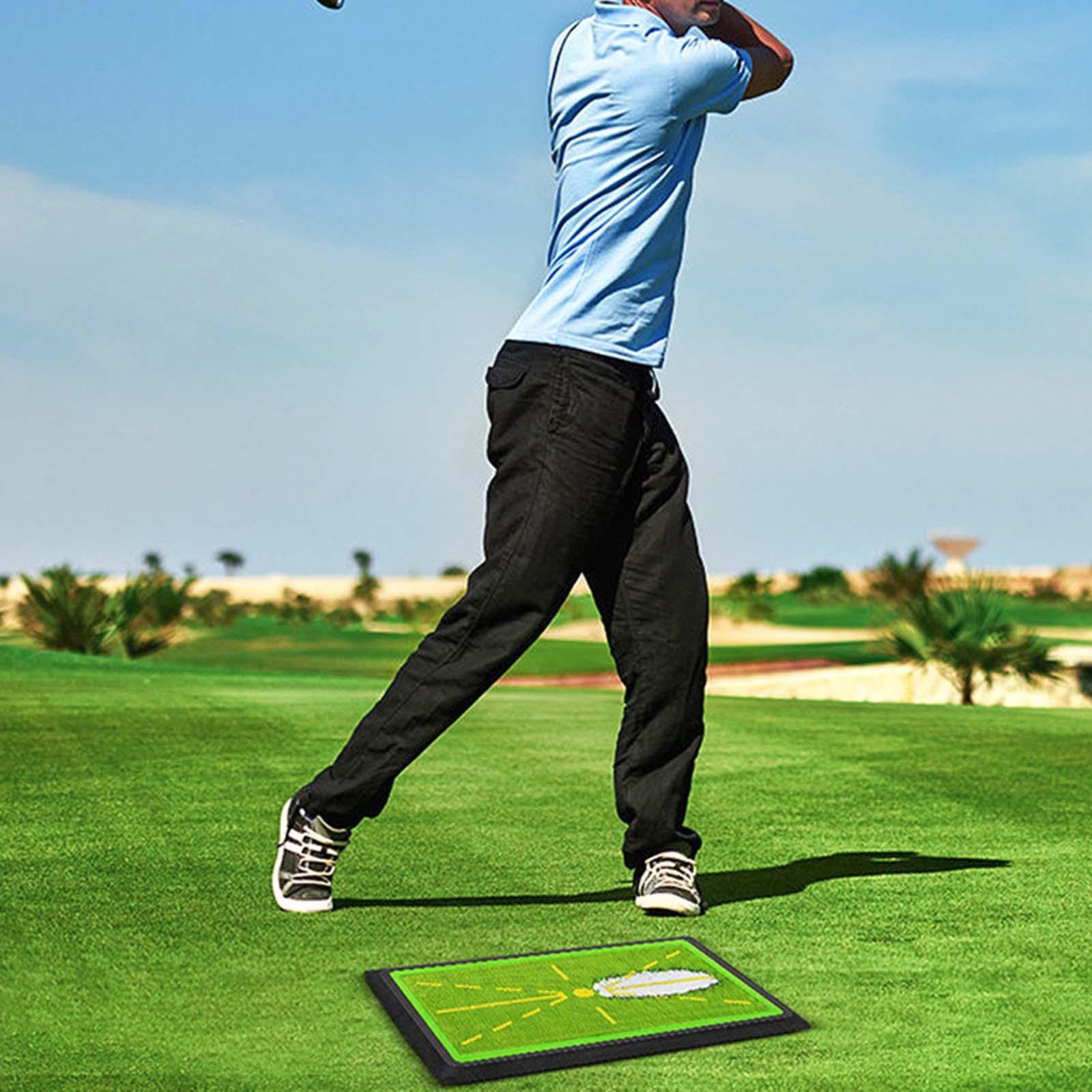 Golf Practice Swing Mat Golf Hitting Mat Path Feedback Portable Impact Mat Golf Training Mat for Driving Chipping Home outdoor Indoor