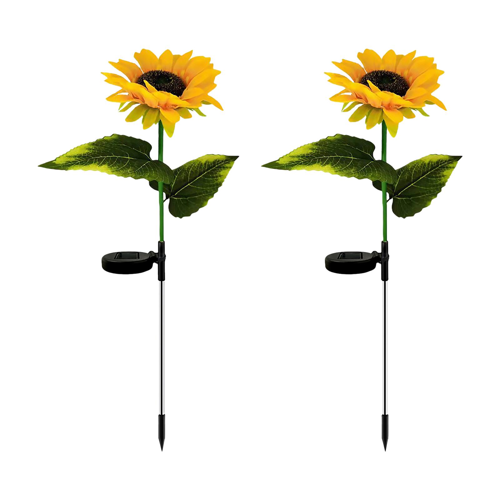 Giảm giá 2PCS LED Solar Lights Sunflower Shaped Outdoor Solar ...