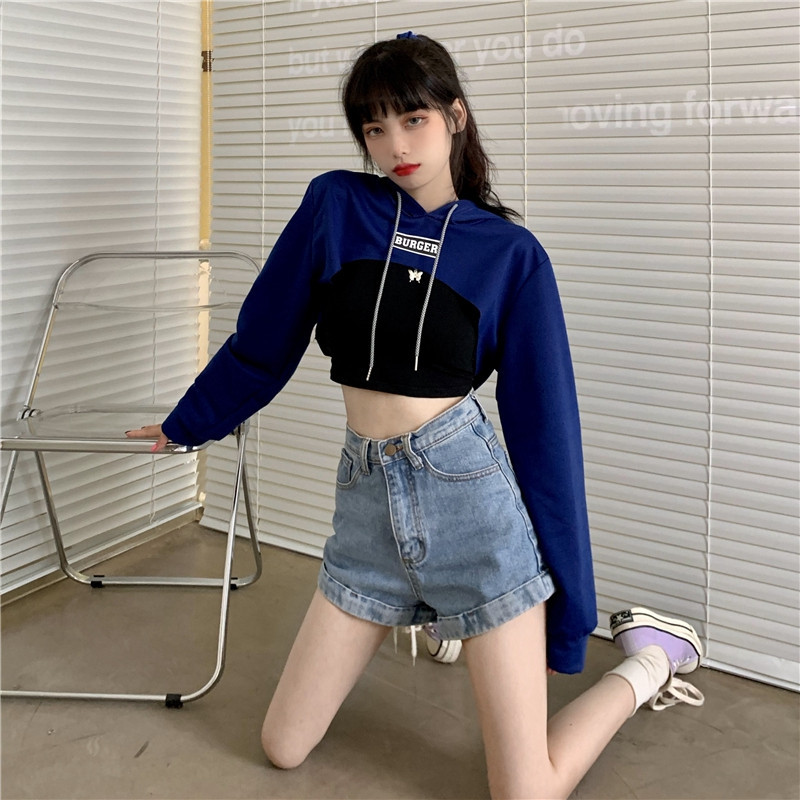 Áo hoodie cut out đủ màu cam, trắng, xanh dương, tím, xanh neon dễ thương cá tính cho Nữ