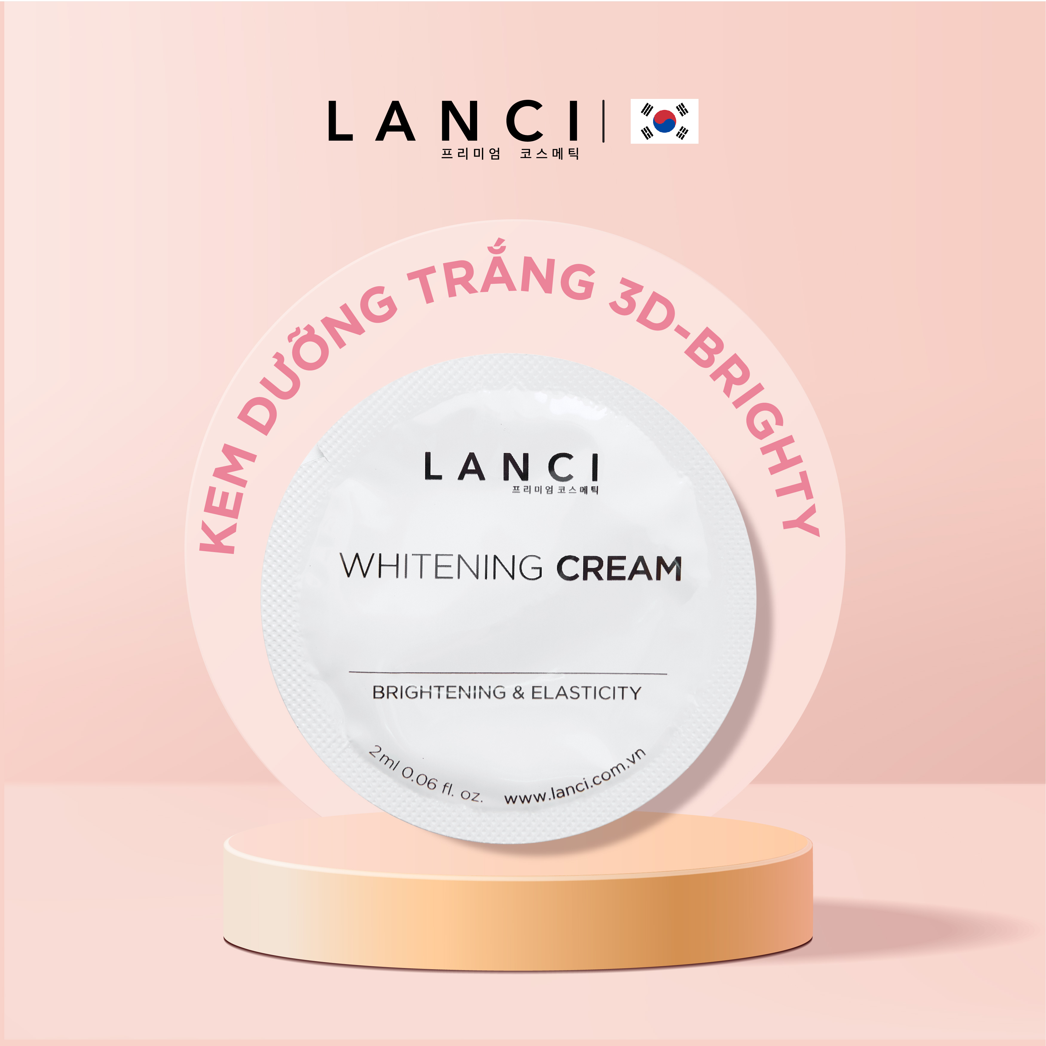 (Minisize) Kem Dưỡng Trắng Da Hàn Quốc LANCI Trắng Ngay sau 1s 2ml