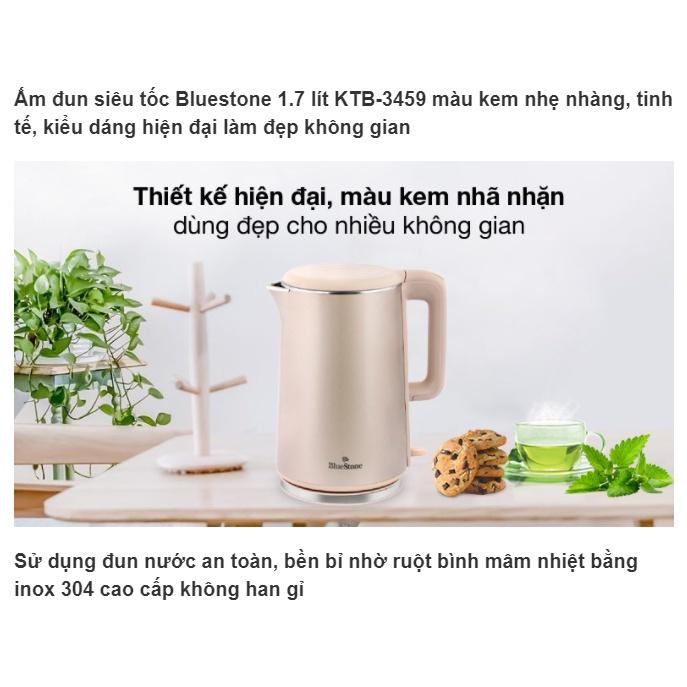 Ấm Đun Siêu Tốc Bluestone KTB-3459 - 1.7 lít/ 1800W - Hàng Chính Hãng