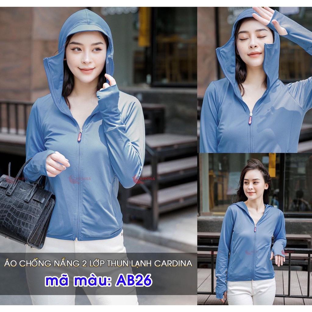 Áo Chống Nắng Nữ 2 Lớp Thun Lạnh Cardina Cao Cấp Hàng Xịn - Mềm Mịn Cực Mát -