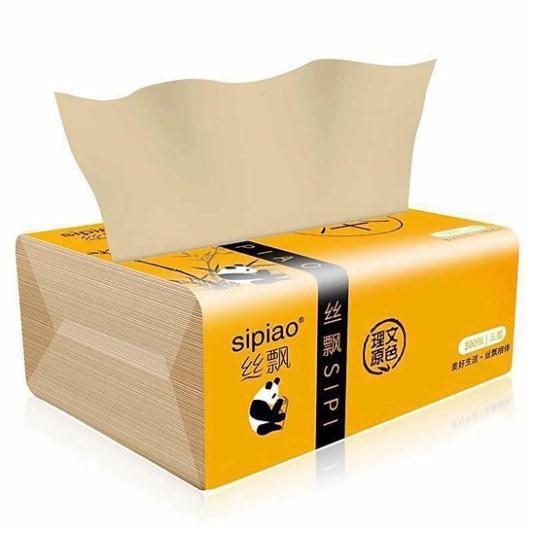 Giấy Ăn Gấu Trúc Sipiao Siêu Dai, Hàng Loại 1 (gói lẻ 300 tờ)