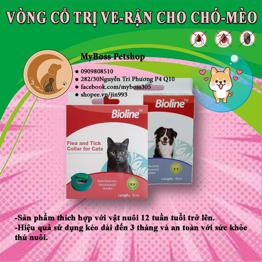 VÒNG CỔ TRỊ VE RẬN BỌ CHÉT CHO CHÓ MÈO - BIOLINE