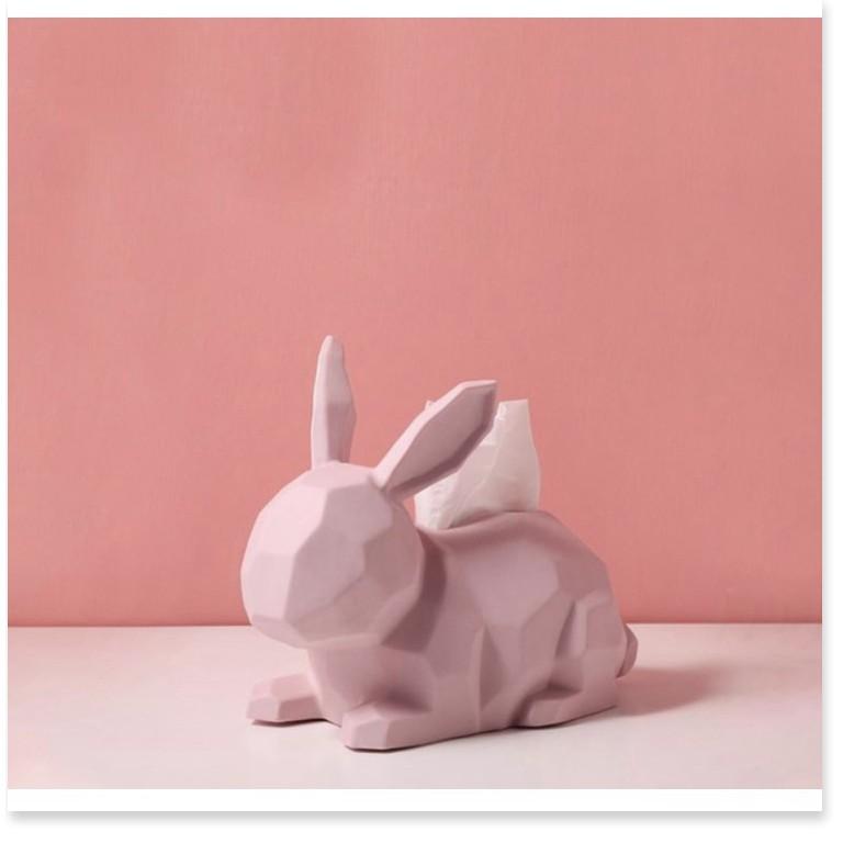 Hộp khăn giấy gốm phong cách Ceramic Bunny
