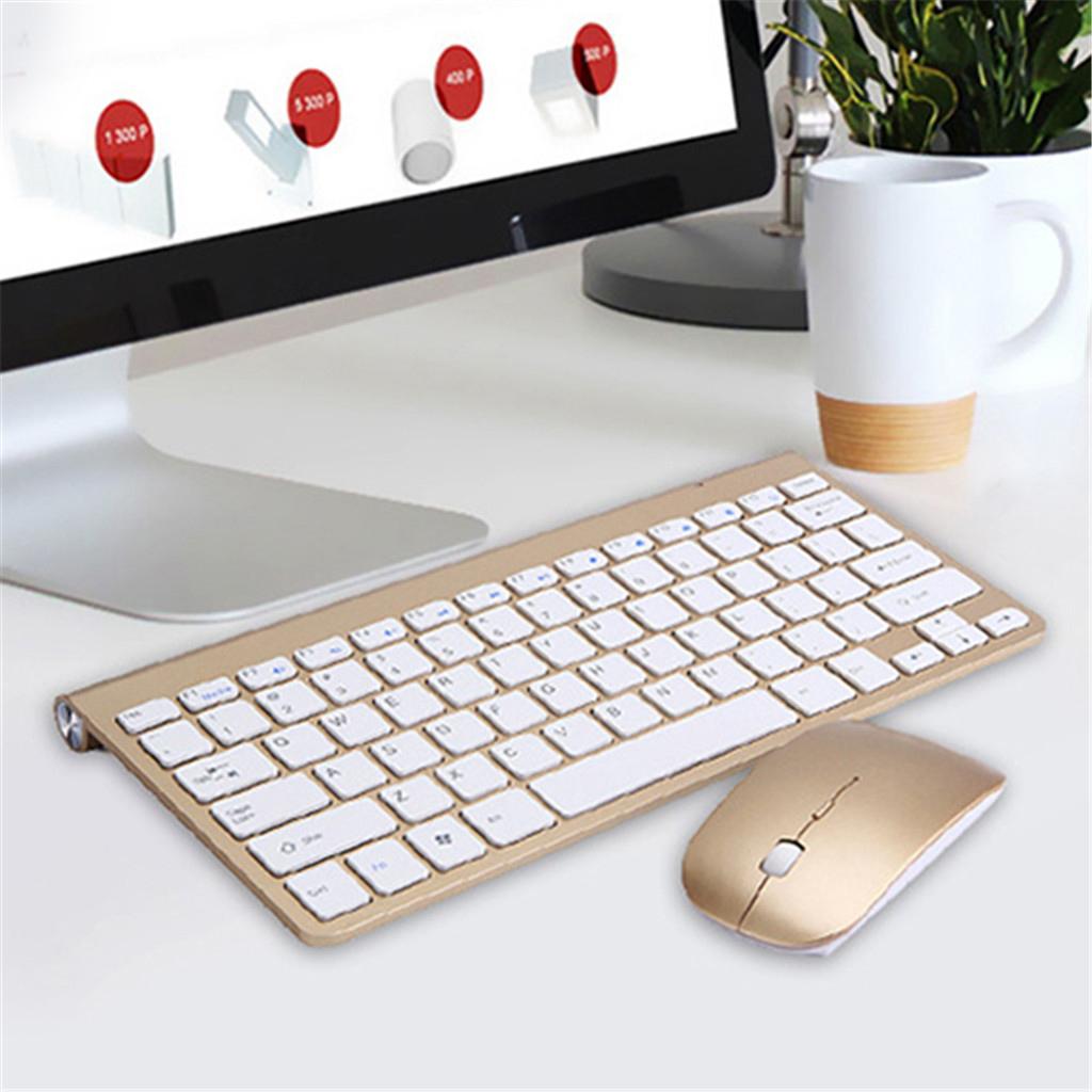 Ultra-Slim Wireless Keyboard And Mouse Combo 78 Keys With USB Receiver