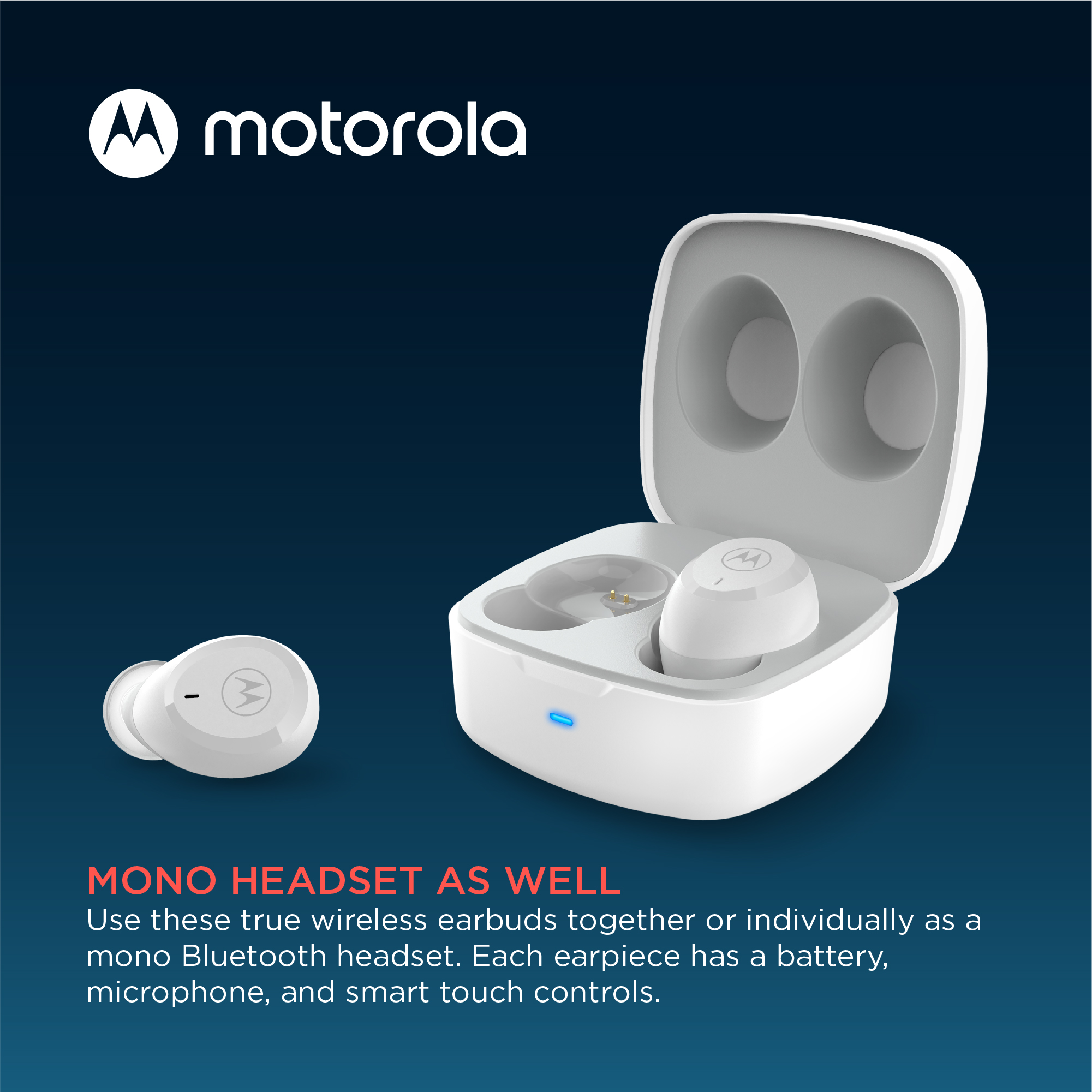 Tai Nghe Bluetooth Motorola MotoBuds 100 - Hàng Chính Hãng