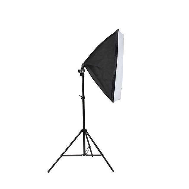 Bộ đèn studio chụp ảnh sản phẩm, quay phim, livestream chuyên nghiệp, bộ gồm chân đèn 2m kèm softbox 50x70cm, tay treo 138 cm.