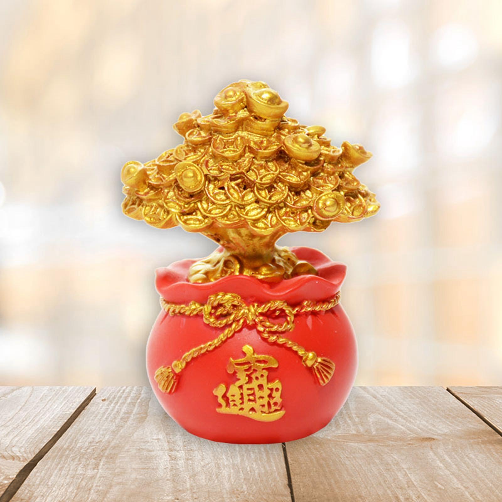 Fortune Miniature Statue Collectible Treasure Pocket Sculpture for Cabinet