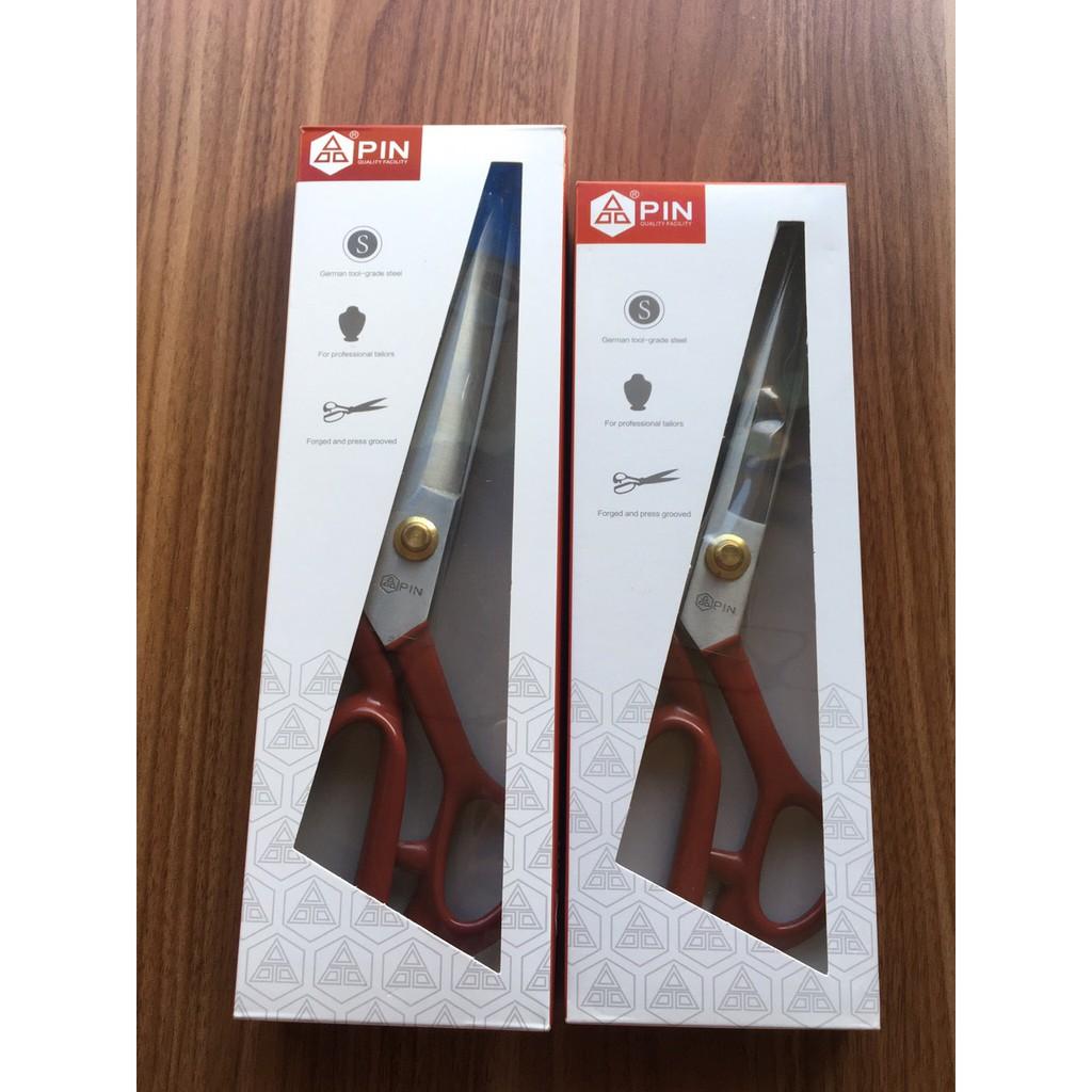 Kéo cắt vải Pin cán ĐỎ lưỡi trắng loại cao cấp có size 11inch và 12inch .