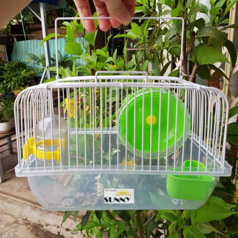 Lồng mini khay cao nhiều màu nuôi hamster