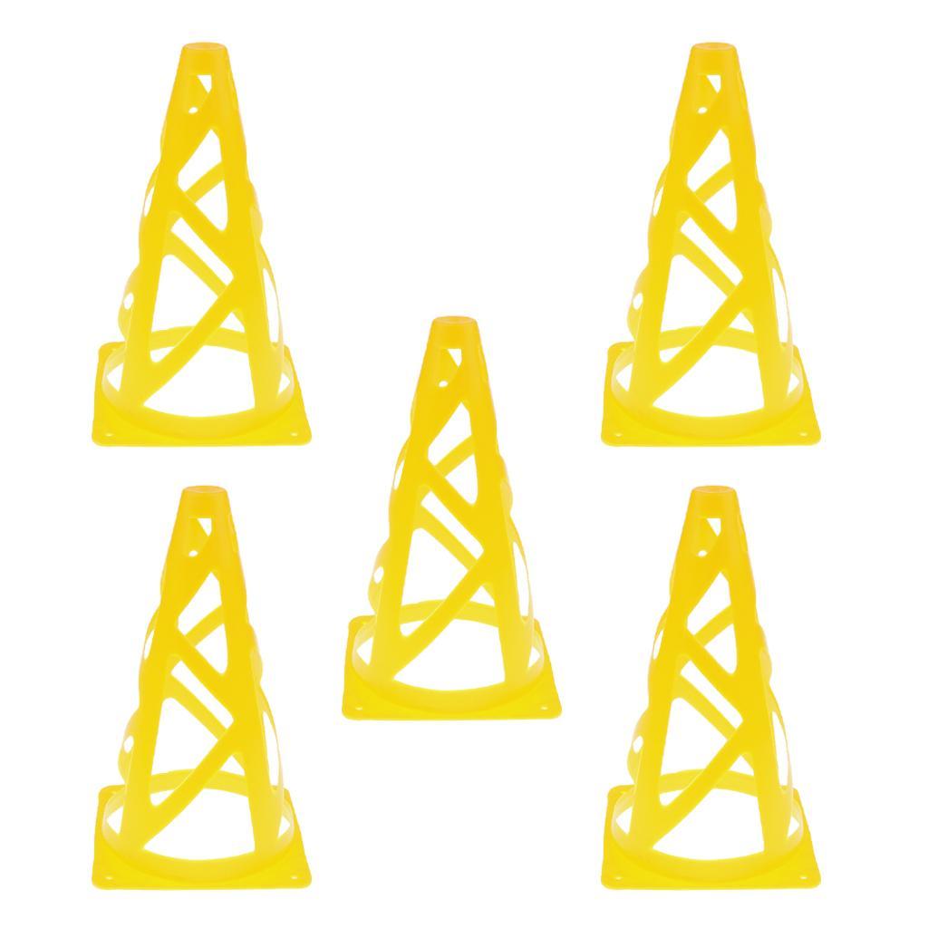 5 Pieces 9'' PE Sport Training  Cone For Soccer Football Basketball