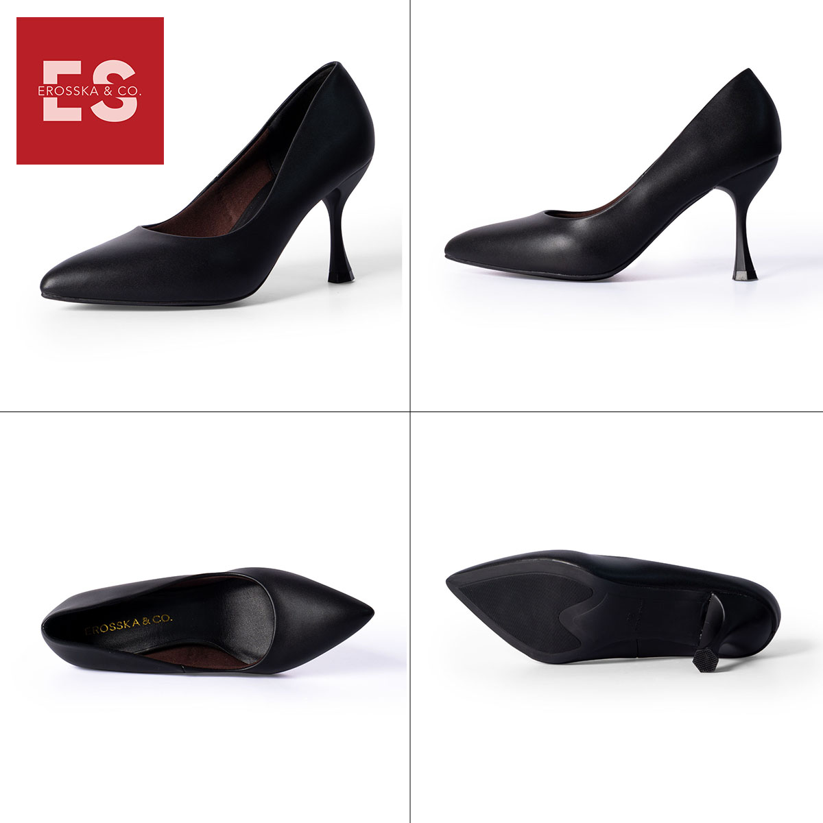 Giày cao gót Erosska thời trang bít mũi kiểu dáng thanh lịch dễ phối đồ cao 7cm EP010