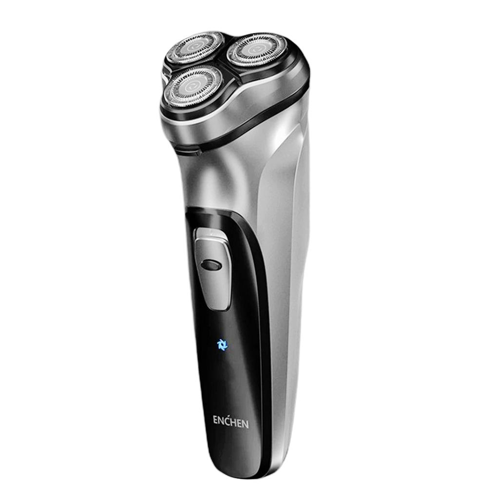 2pcs USB Rechargeable Men 3D Rotary Electric Beard Shaver Beard Trimmer
