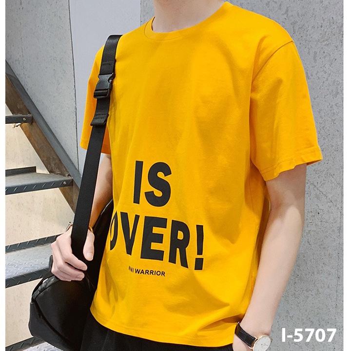Áo Thun Nam In Chữ IS OVER đơn giản