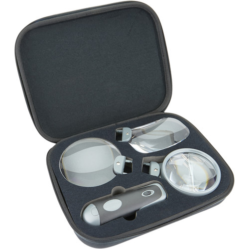 Bộ kính lúp cầm tay có đèn LED 3 trong 1 Carson Remov-A-Lens RL-30 - Hàng chính hãng