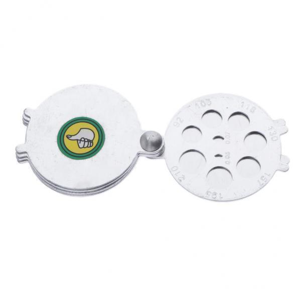 2-4pack 1 sets aluminum folding fan shape sizing gauge measuring gauge 6pcs