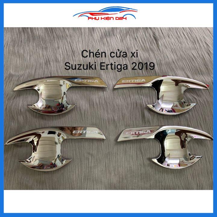 Ốp tay hõm cửa mạ crom Ertiga 2019-2020-2021-2022 bảo vệ chông trầy ô tô